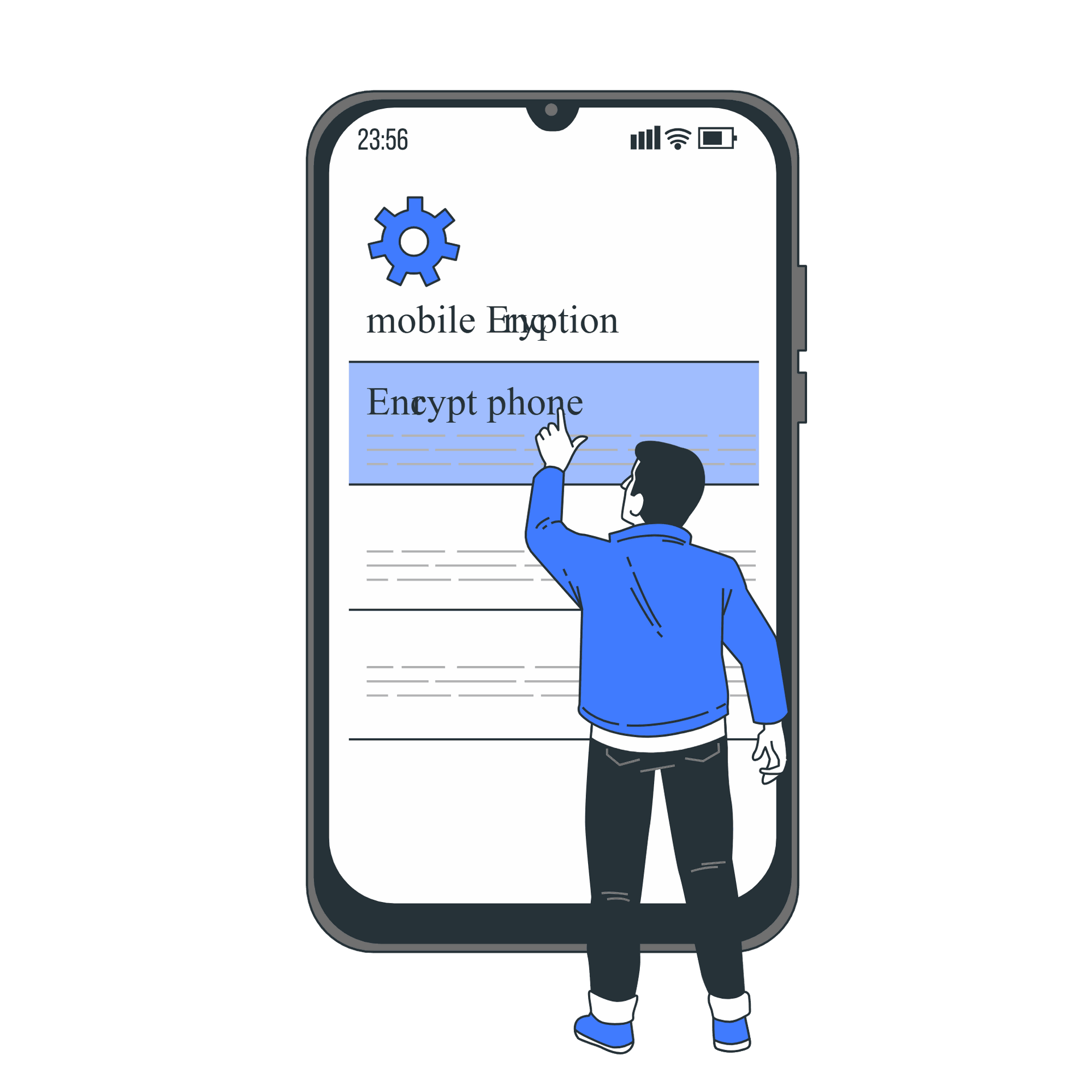 Mobile encryption illustration